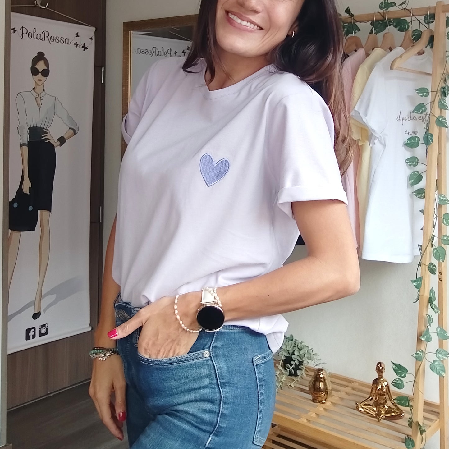 CAMISETA LOVE BORDADA
