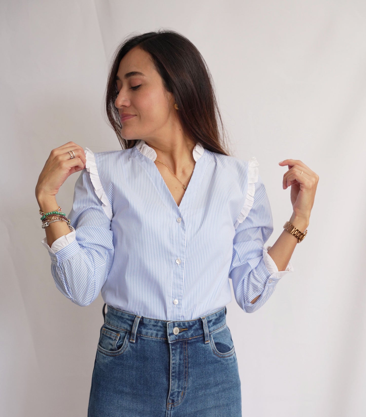 BLUSA CELINE COMBINADA