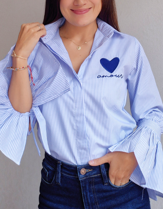 CAMISA BORDADA AMOUR