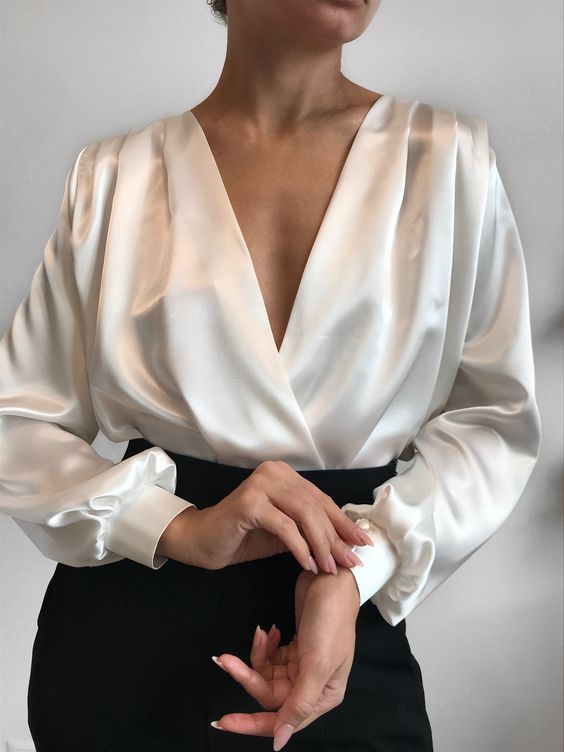 BLUSA CRUZADA SEDA