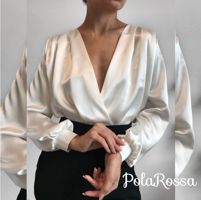 BLUSA CRUZADA SEDA