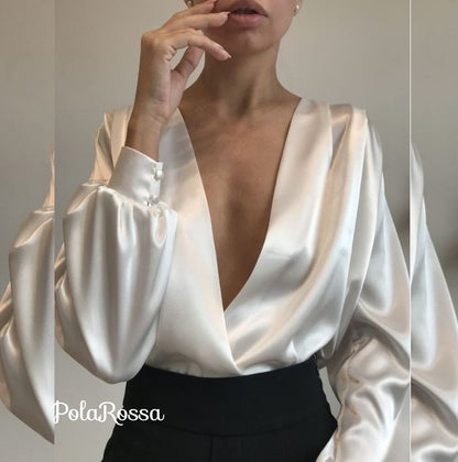 BLUSA CRUZADA SEDA