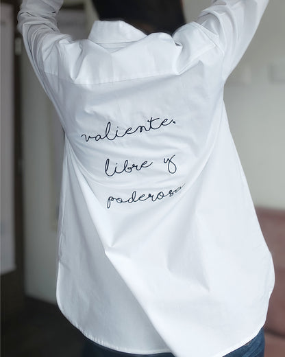 CAMISA FLORA VALIENTE BORDADA