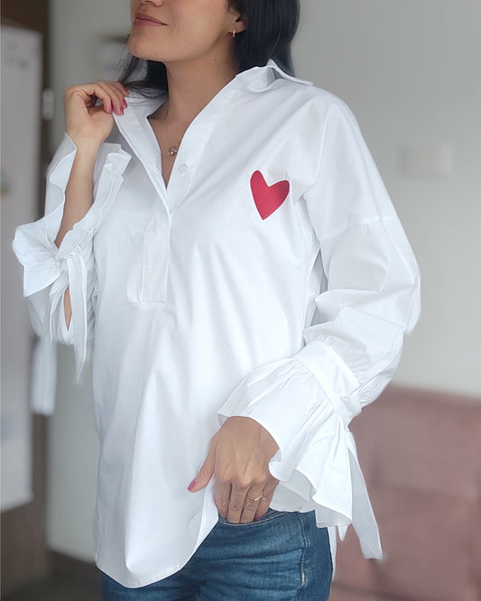 CAMISA KIM VALIENTE BORDADA