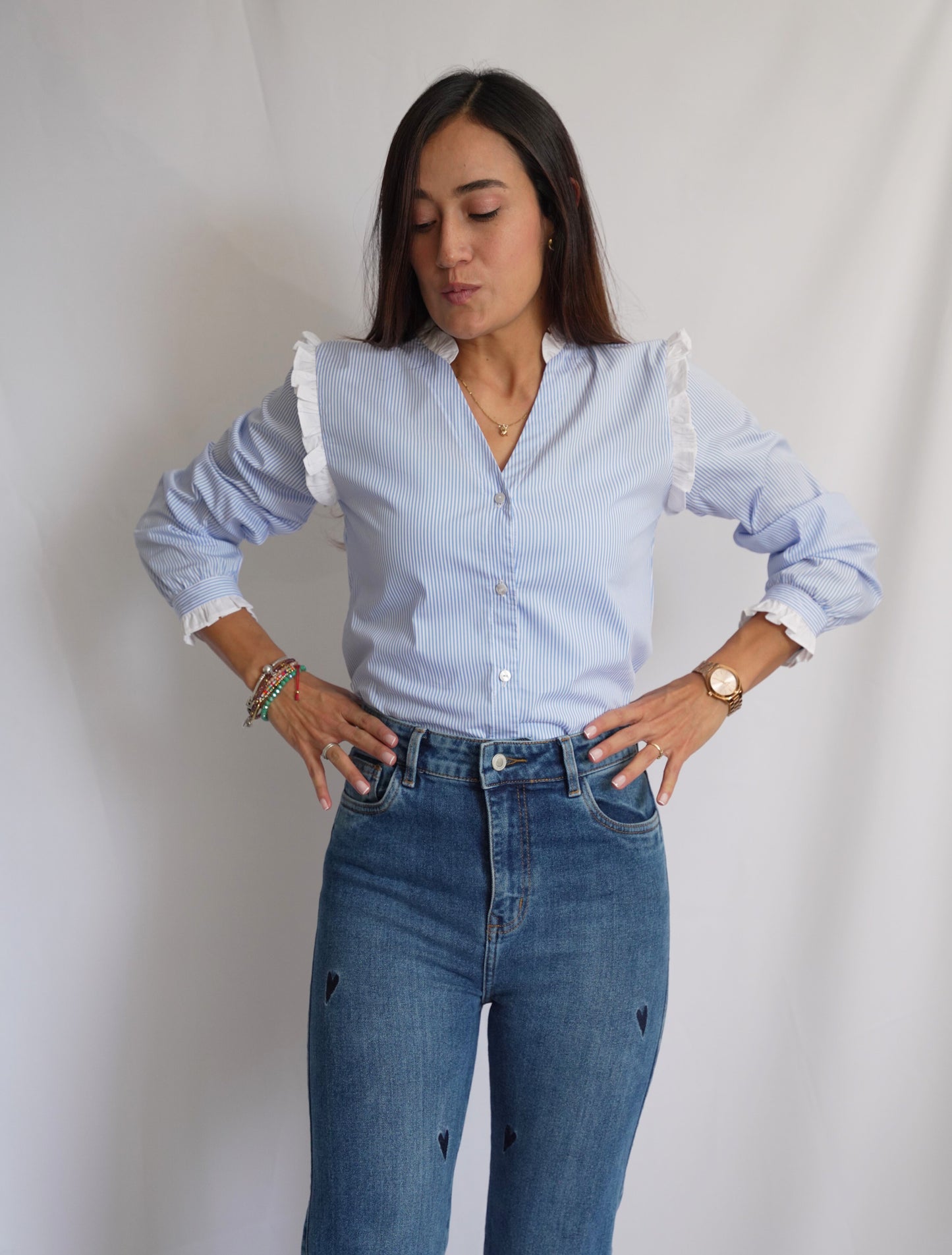 BLUSA CELINE COMBINADA