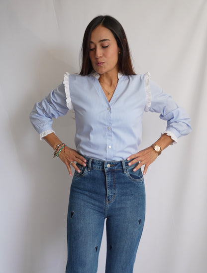 BLUSA CELINE COMBINADA
