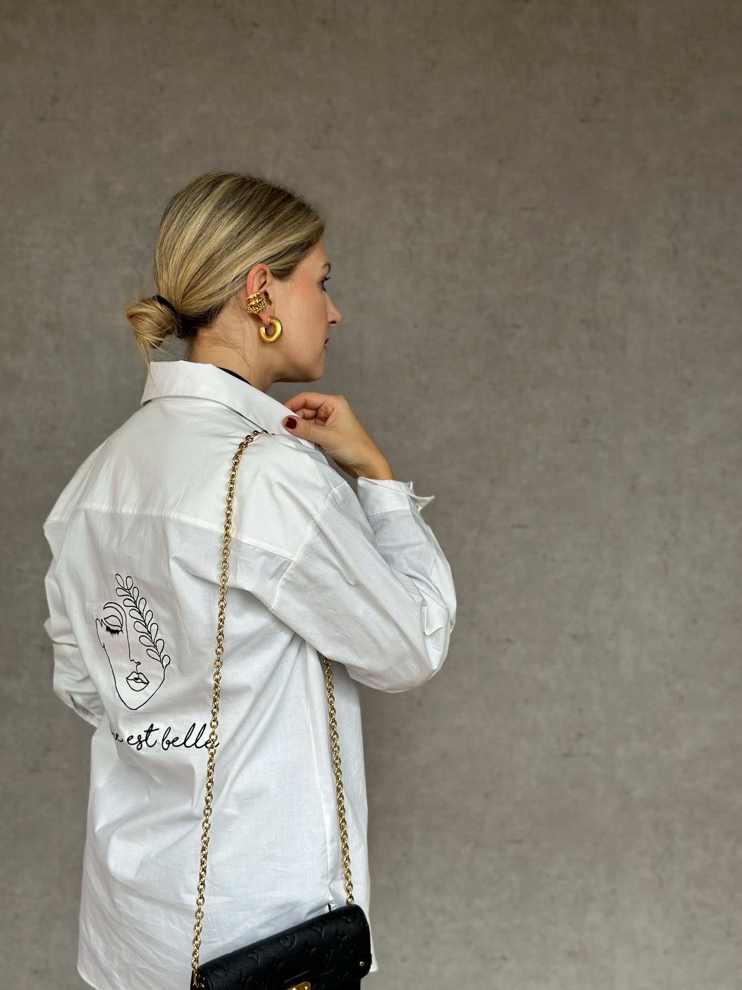 CAMISA ATENAS BORDADA - PUÑO NORMAL