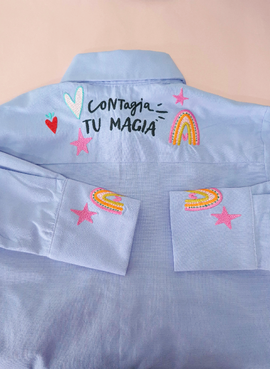 CAMISA BORDADA MAGIA CUELLO CAMISERO