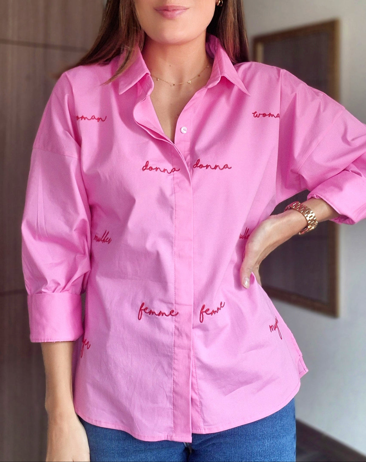 CAMISA BORDADA FEMME