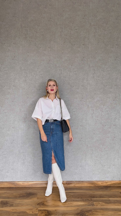 CAMISA CROP MANGA CORTA